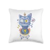 Cute Mad Monster Cat in a Sack Throw Pillow