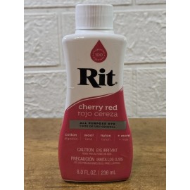 RIT Cherry Red All Purpose Fabric Dye 8 fl.oz., Cotton-Wool-Ra
