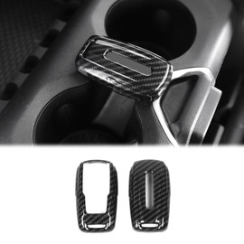 Voodonala for Dodge RAM 1500 Key Fob Cover Case ABS Key Decoration Cover Key Shell Compatible with Dodge RAM 1500 2018+ (2pcs/Set,Carbon Fiber Black)