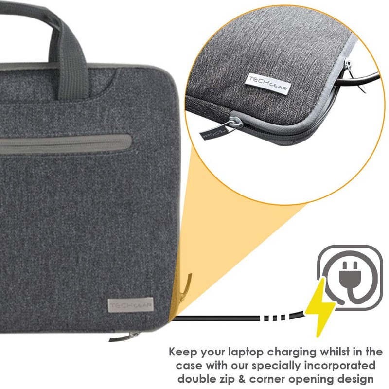 TECHGEAR Case for 12.8" - 13.3" Laptops, Portable Multi-function Laptop