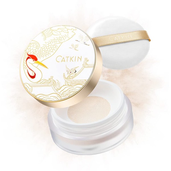 CATKIN Dreamworld Loose Detection Powder, Lightweight, Oil-Absorbent Face Powder for Minimizing Pores and Fine Lines, Creates a Soft Focus Effect, Natural, 7.5g (C01)