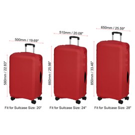 PATIKIL Elastic Silk Travel Luggage Cover, Washable Protective Suitcase Protector Bag Red for 20 Inch Wheeled Suitcase