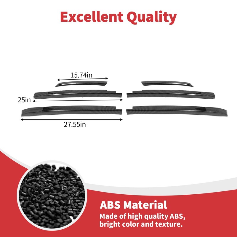 Linskip Grille Inserts Compatible with 2021-2024 Chevy Suburban/Tahoe, Carbon Fiber