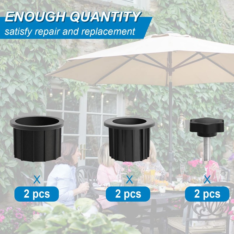 6 Pcs Umbrella Base Stand Replacement Parts, Patio Umbrella Stand