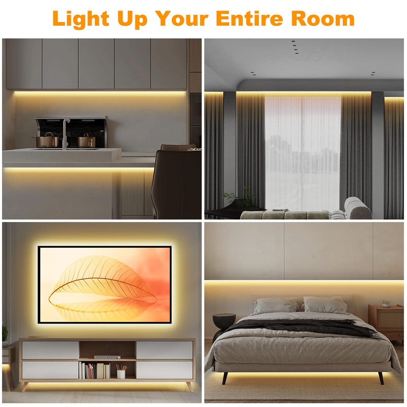 Tatazone 16.4ft 6500K WiFi COB Led Strip Light with App