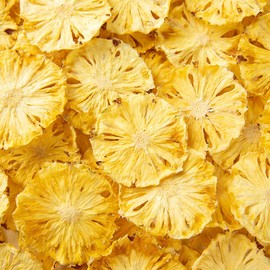Mkostlich Dried Pineapple Slices, Dehydrated Pineapple Slices for Cocktail Garnish Drinks Baking Fruit Tea, No Sugar Added No Sulphur, Edible Dry Pineapple Flowers, 100g/3.52oz (Pack of 2)