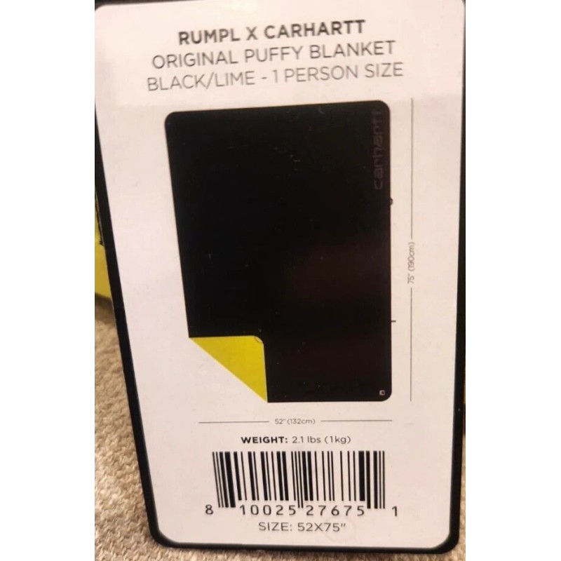 Rumpl New RUMPL X CARHARTT ORIGINAL PUFFY Black Lime Camping