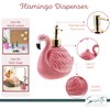 Flamingo Soap Dispenser with Pump for Bathroom or Kitchen Sink