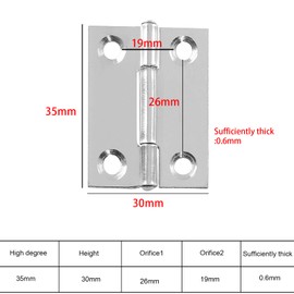 4Pcs 1.5inch Door Hinges,Heavy Duty Ball Bearing Door Hinge,Stainless Steel Chrome Butt Silver Door Hinges for Gate,Window,Drawer