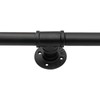 DYNAMI 14Ft Pipe Stair Handrail,Wall Mount Black Galvanized Industrial Iron