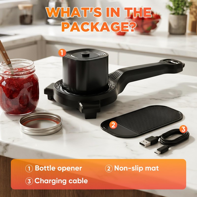 Electric Jar Opener Multifunctional for Seniors Bottle Opener Auto locking
