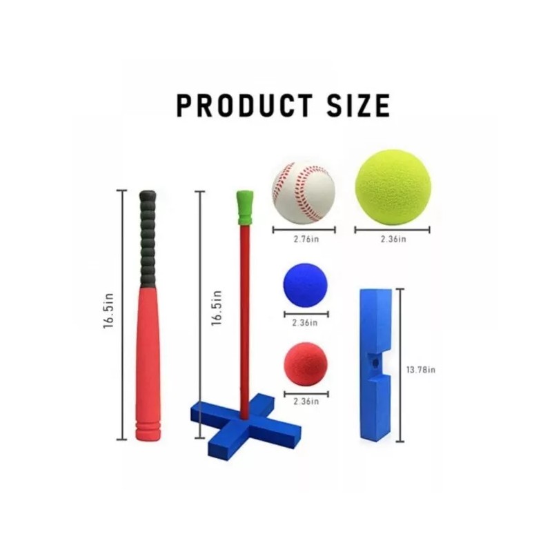 CeleMoon Foam T Ball Kids Baseball Softball Bat Set Batting