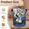 Starry Night Laundry Basket,Waterproof Foldable Laundry Hamper,Dirty Clothes Basket, Linen