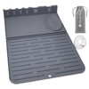 0.24'' Thick Silicone Kitchen Bundle - 15.75"x10.24" Foldable Drying Mat