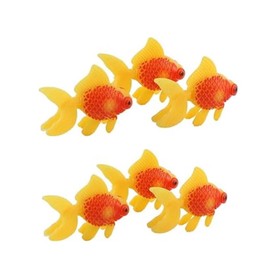 6 Pcs Gold,orange Artificial Aquarium Fishes Fake Fish Plastic Fish Aquarium Moving Fishes Ornament Decoration Orange Goldfish for Aquarium Fish Tank Aquarium Décor Thematic Ornaments Décor(ZS286)