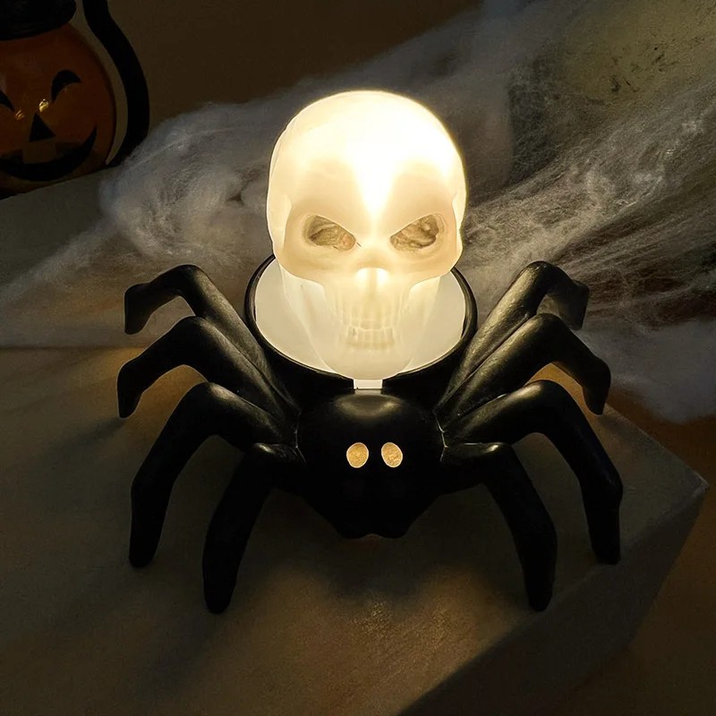 Halloween Spider Eyeball LED Tealight for Spooky Decor – Flameless