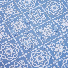 Home Direct Rectangular Oilcloth PVC Wipe Clean Wipeable Tablecloth Table Cover 140cm x 180cm 55x70 Blue Grey