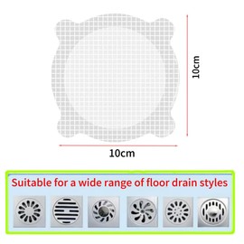 50 Pack Disposable Shower Drain Cover, Drain Hair Catcher Mesh Stickers, for Bathroom, Kitchen, Sink, Drain