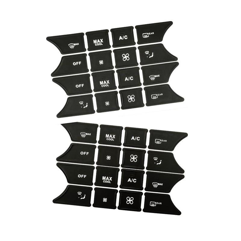 AtticZone Interior Button Repair Sticker Kit Decals Steering Wheel, AC