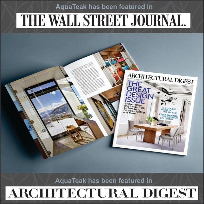 AquaTeak The Original Moa Small Teak Shower Caddy