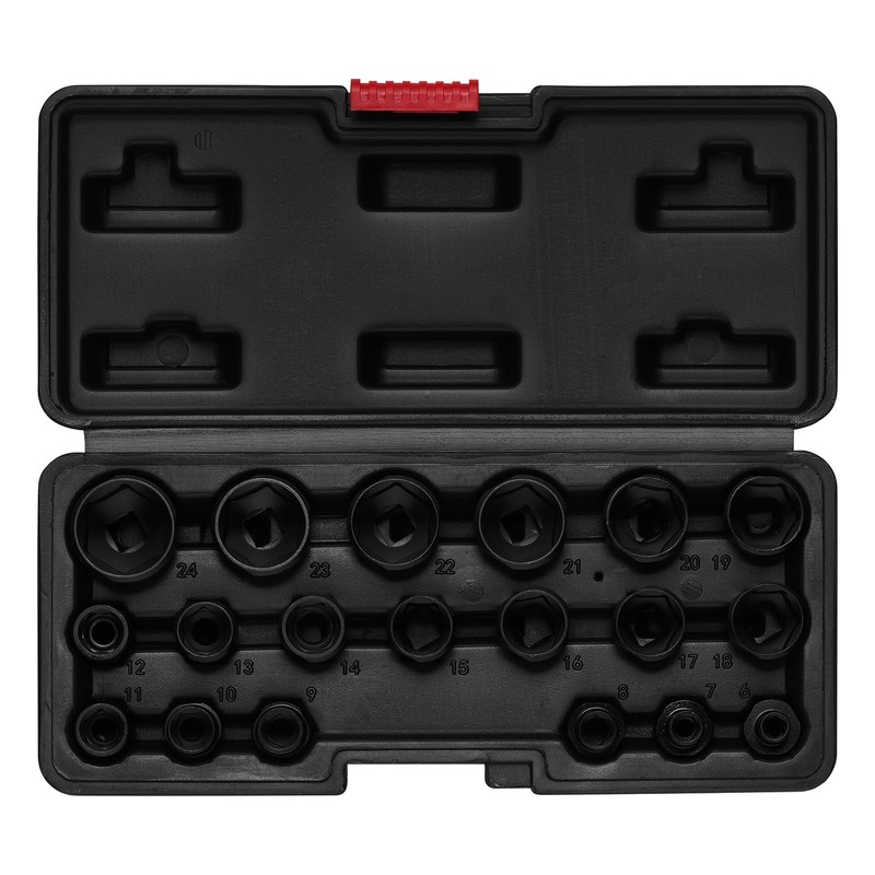 EMENTOL 19 Pieces 3/8" Drive Low Profile Nano Impact Socket