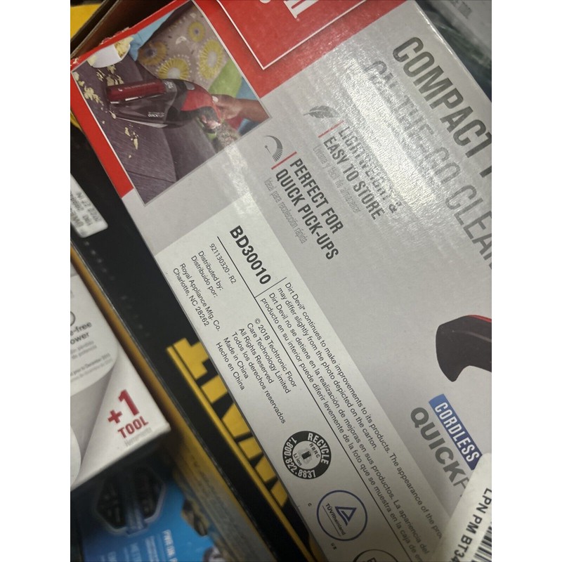 Dirt Devil Quick Flip 8V Cordless Hand Vacuum BD30010