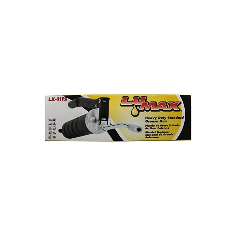 LUMAX LX-1112 Black Heavy Duty Standard Lever Grease Gun. Basic