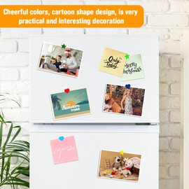 Keboyoe 70 Pcs Fridge Magnets Magnetic Stars for Reward Chart Colourful Magnetic Stars Heart Magnets for Whiteboard,School,Office,Classroom,Refrigerator,Reward Chart for Kids