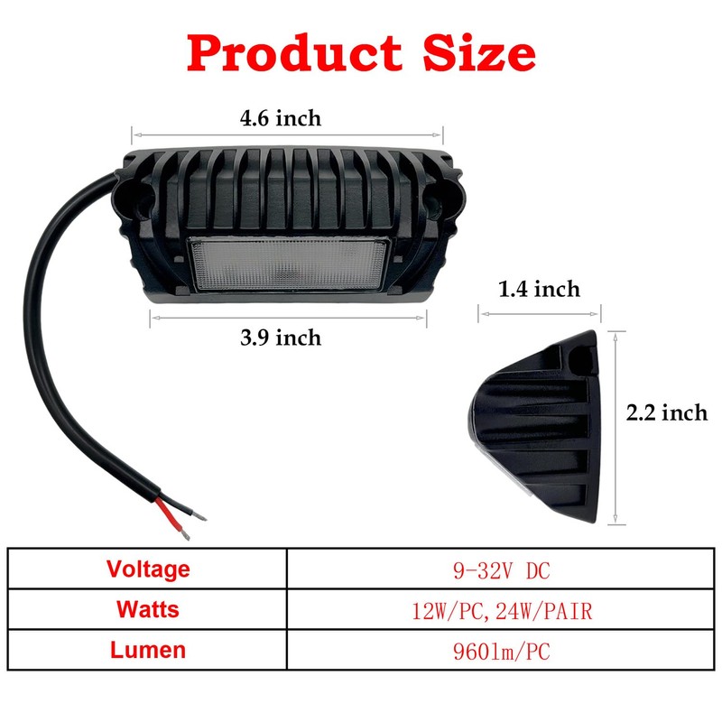 Vcanuplms RV Exterior Lights, Waterproof Aluminum LED Porch Light for