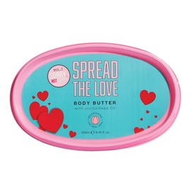 So...? Crema Corporal Ultra Hidratante Spread The Love con Aceite de Semilla de Cáñamo – Manteca Corporal Vegana para Piel Seca – Nutre, Suaviza e Ilumina con Aroma Dulce – Sorry Not Sorry – 250 ml