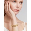 ENSKEFEN Gold Adjustable Bangle Bracelet for Women 14K Gold Plated