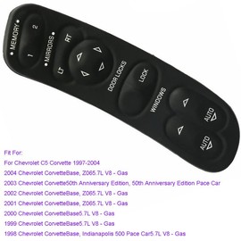 Pzeelbe Power Window Control Switch Button & Front Driver Side Door Lock Switch & Mirror Switch for Chevy C5 Corvette 1997-2004 10092804 19209381