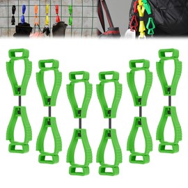 HiLKCO 6PCS Glove Clips for Work Glove Holders, Work Safety Clip Glove Keeper, Glove Grabber Clip Holder for Belt Loop Worker Construction(Green)