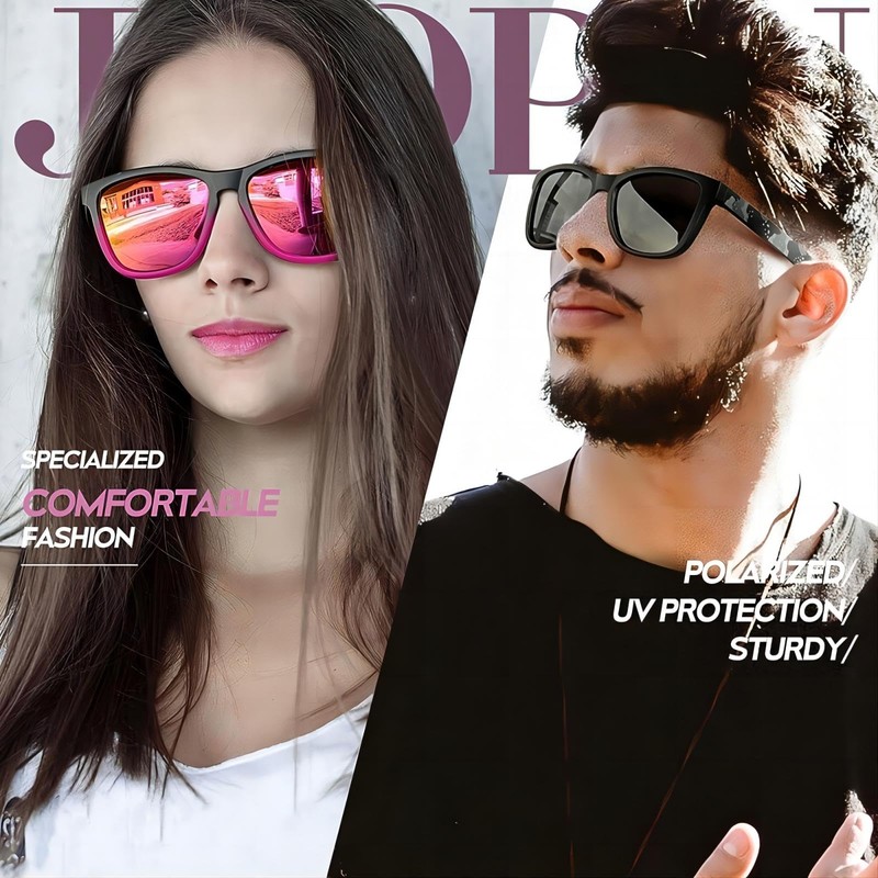 Joopin Rectangular Sunglasses Men's Polarised and Classic Sunglasses Women's Retro