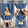 Yatinkim 2 Pack Curtains Tie Backs Drapes Holders Beige Magnetic