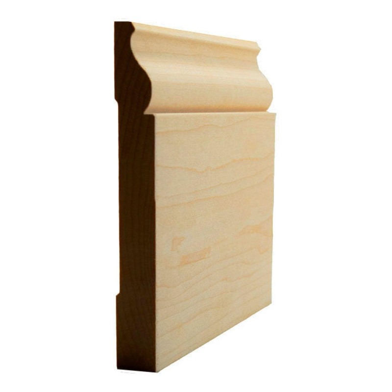 EWBB12 Colonial Baseboard 5-1/4" Tall x 11/16" Moulding. Unfinished, Sapele