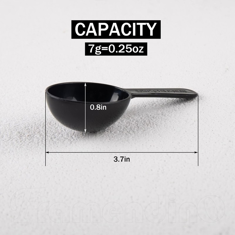 Framendino, 24 Pack Plastic Coffee Measuring Spoons Short Handle Scoops