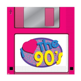 Beistle 32-Count 90s Floppy Disk Luncheon Napkins, 1990s Theme Party Supplies, Throwback Retro Computer Themed Party Accessories