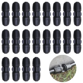 CTRICALVER 20pcs 1/2 inch Plastic I-Type Drip Irrigation Connectors, Barb Fittings for Garden, Lawn, Patio