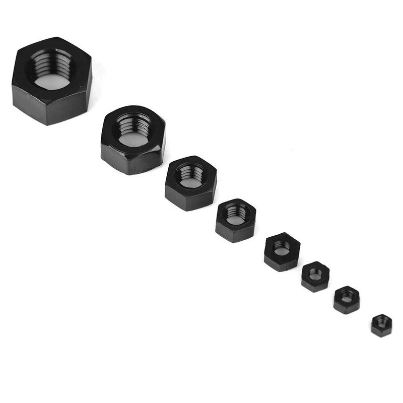 Akozon Nylon Nut 140 Pieces M2/M2.5/M3/M4/M5/M6/M8/M10 Thread Nylon Plastic Hex