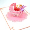 Fassory 3D Pop-up New Baby Greeting Card, Baby Shower Card,