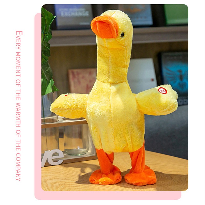 Talking Duck Toy Cute Imitating Sound Singing Walking Educational Plush