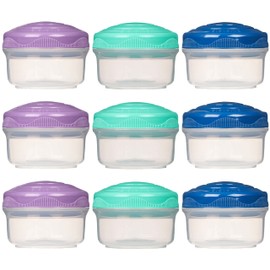 Sistema Snack Pots Mini Bites TO GO | 130 ml | Stackable Snack Boxes with Lids | BPA-Free | Recyclable with TerraCycle®® | 9 Count