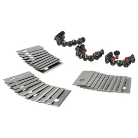 vhbw 30 x replacement blades for Kress KA0002, KA0001 for lawnmowers, replacement blade, silver, stainless steel