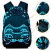 KikandKo Blue Video Game Controller School Backpack for Boys, Lightweight