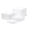 Kcgani White Acrylic Cube Cupcake Dessert Display Stands, 5 Sides