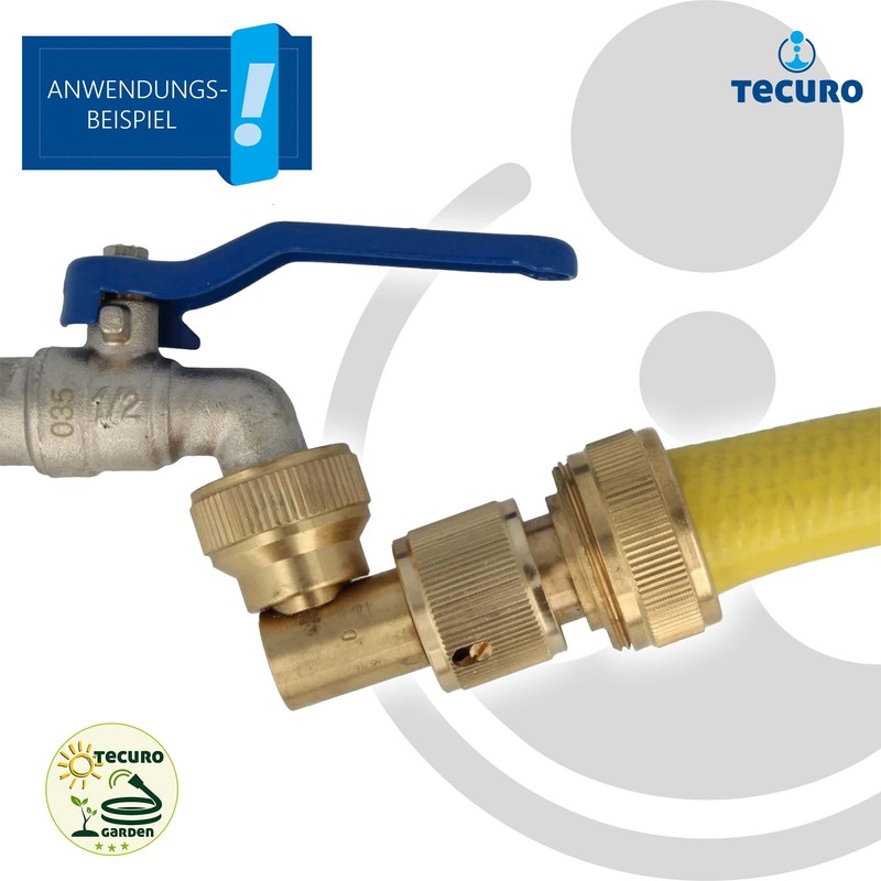 tecuro Angled tap connector with plug-in coupling and 3/4 internal