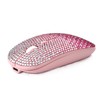 WONGS Bling Wireless Mouse, Gradient Pink Crystal Rhinestone Rechargeable Wireless