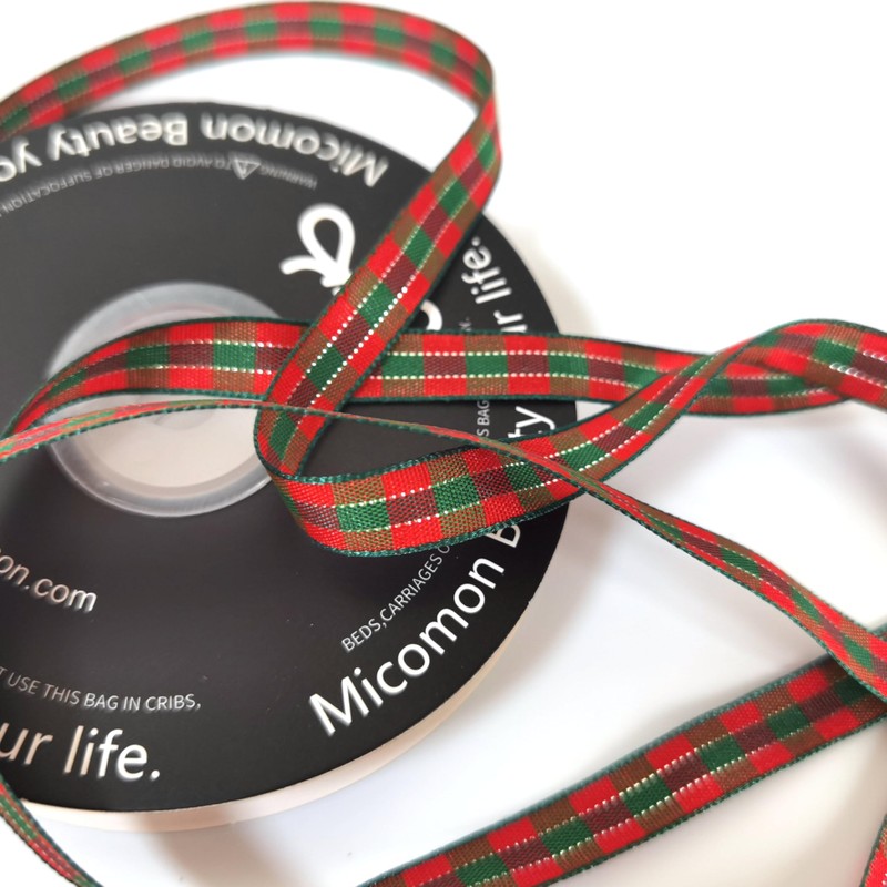 Micomon Cinta dorada metálica de Navidad para embalaje de tartas,