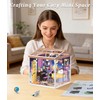 BeepZipp Starry Night Bedroom Miniature House Kit, DIY Space-Themed Dollhouse